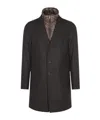 Herno Wool Coats Featuring Back Vent In Brown
