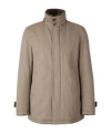 Herno Stand-up Collar Wool Jacket In Nude