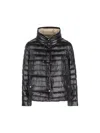 Herno High Collar Down Jacket In Black