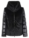 Herno High Collar Down Jacket In Black