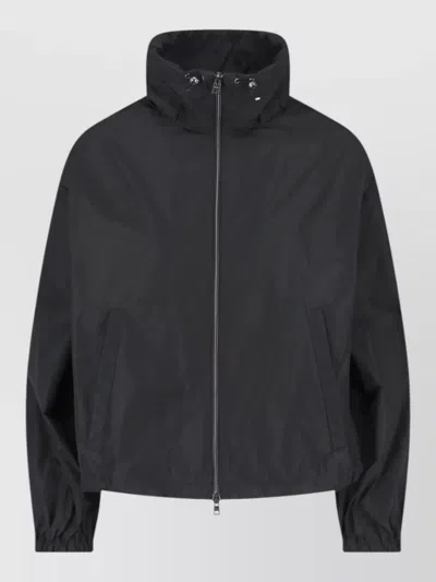 HERNO HIGH COLLAR JACKET ELASTIC CUFFS DRAWSTRING HEM