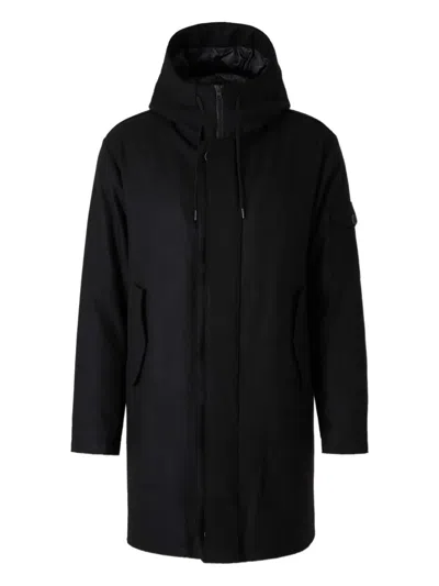 HERNO HIGH COLLAR LONG COAT