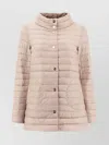 Herno High Collar Longline Quilted Side Pockets Jacket