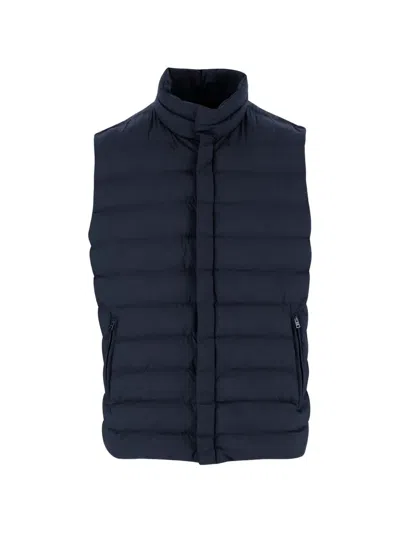 Herno High-collar Padded Jacket In Blue