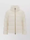 Herno High Collar Padded Quilted Jacket In White