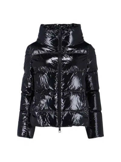 HERNO HIGH COLLAR QUILTED DOWN JACKET