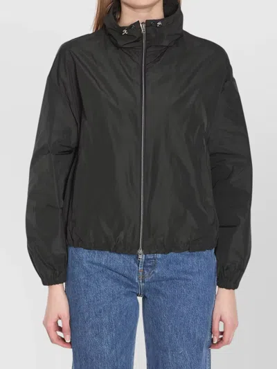 Herno High Collar Water-repellent Jacket In Black