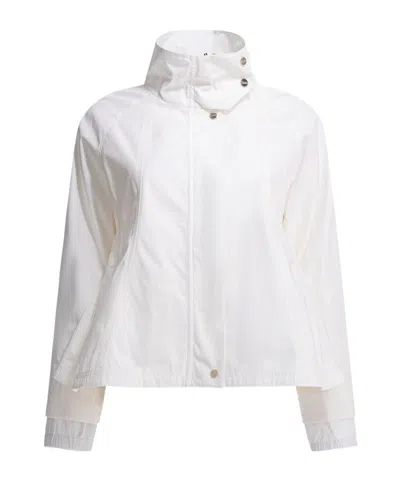 Herno High Collar Waterproof Jacket In White