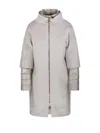 Herno High Collar Wool Coat In Gray