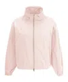 Herno High Collar Zip Jacket In Pink