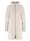 Herno Coat In Luxury Wool And Nylon Ultralight In Neutral