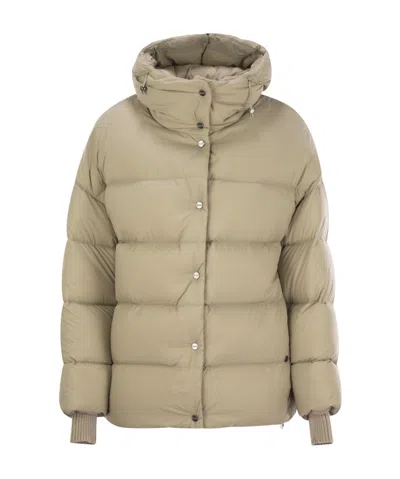 HERNO HERNO HIGH-NECK BUTTON-DETAILED PUFFER JACKET
