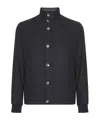 Herno High-neck Buttoned Jacket In Black