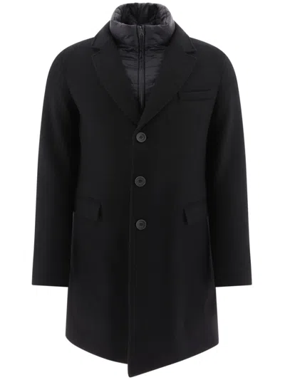 HERNO HIGH-NECK BUTTONED COAT