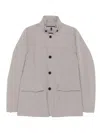 Herno High-neck Buttoned Jacket In Gray