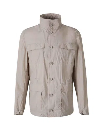 Herno High Neck Coat In Grey