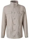 Herno High Neck Coat In Neutrals