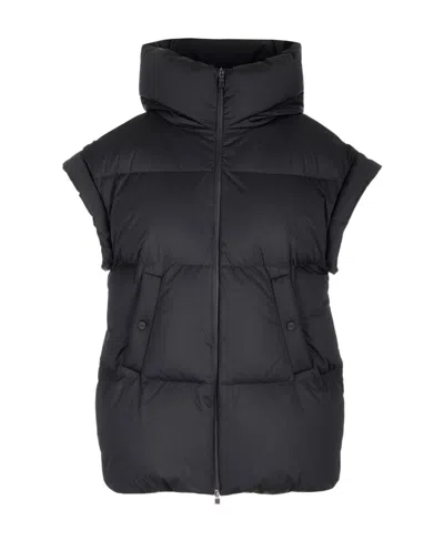 Herno High-neck Down Jacket In Black