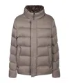 Herno Quilted High-neck Jacket In Pink