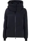 Herno High Neck Down Jacket With Hood Clothing In Black
