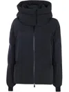 Herno High Neck Down Jacket With Hood Clothing In Black