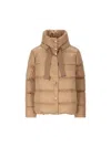 Herno Satin Down Jacket In Neutrals