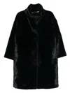 Herno High-neck Faux-fur Coat Clothing In Brown