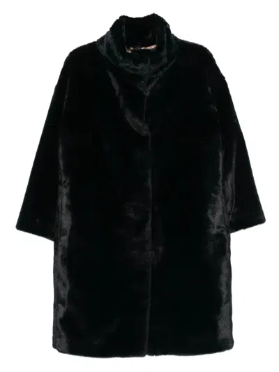HERNO HIGH-NECK FAUX-FUR COAT