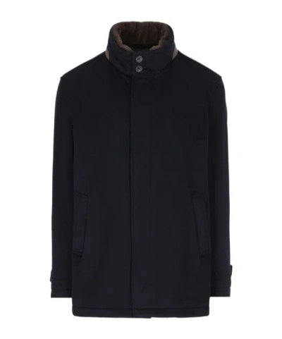 Herno High Neck Jacket In Black