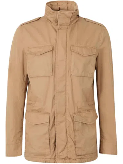 Herno High-neck Jacket In Neutrals