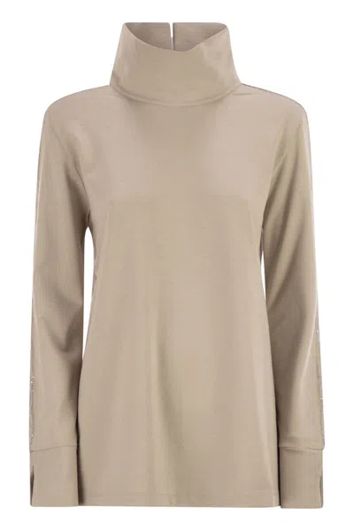 HERNO HERNO HIGH-NECK JUMPER IN VISCOSE BLEND