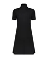 Herno Elegant Black Dress With High Collar In Black