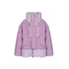Herno High-neck Layered Padded Jacket In Purple