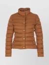 Herno High Neck Long Sleeve Padded Jacket In Brown