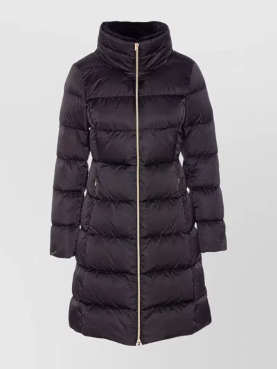 Herno High Neck Long Sleeveless Padded Jacket In Black