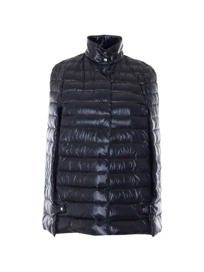 Herno High Neck Padded Coat In Black