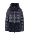 Herno High-neck Padded Down Jacket In Blu