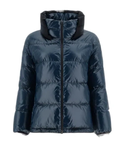 Herno High-neck Padded Jacket In Blue