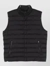 Herno High Neck Padded Sleeveless Jacket Zip Pockets In Black