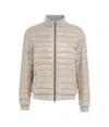Herno Quilted Zip-up Padded Jacket In Grey