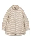 Herno Quilted Midi Down Jacket In Neutral