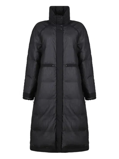 Herno High-neck Quilted Coat In Black
