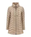Herno Quilted Glossed Shell Jacket In Nude