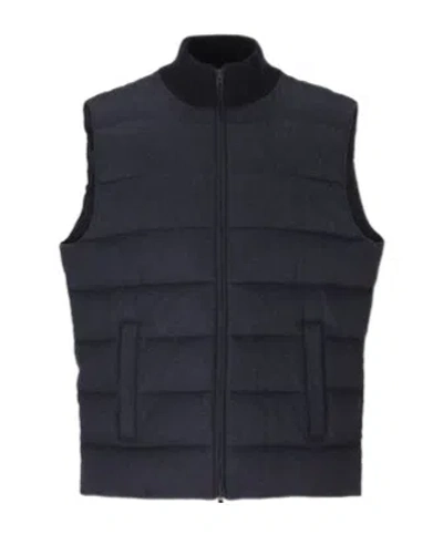 Herno High Neck Quilted Gilet In Black