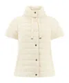 Herno High-neck Short Sleeved Padded Jacket In Nude