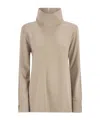 Herno Women High-neck Jumper In Viscose Blend In Gray