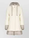 Herno High Neck Wool Padded Coat In Neutral