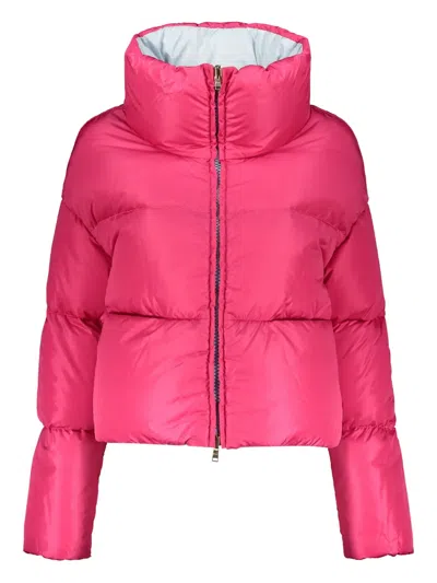 Herno High-neck Zip Jacket In Pink