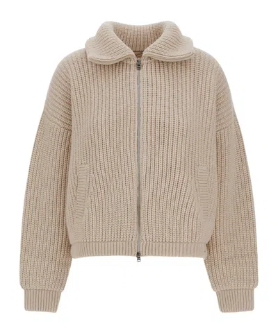 HERNO HIGH-NECK ZIP-UP CARDIGAN