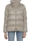 Herno Down Jacket In Nylon And Eco-fur In Pink